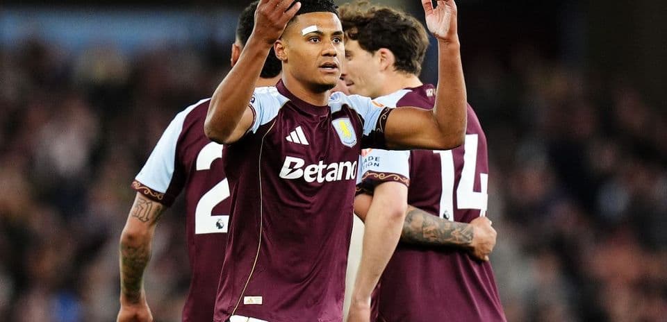 Jugador de Aston Villa en el partido