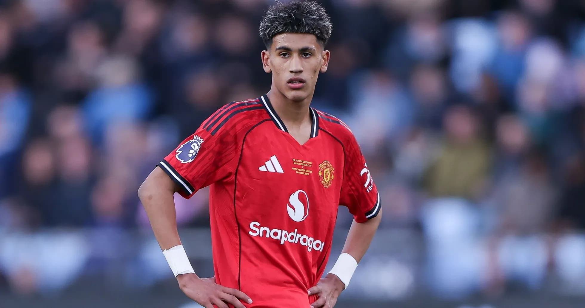 Jugador de Manchester United en acción durante partido