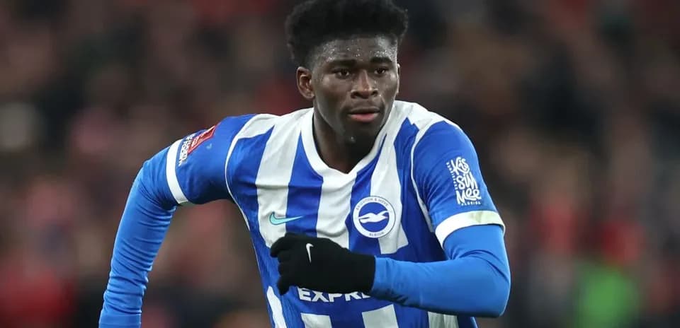 Jugador de Brighton corriendo durante un partido