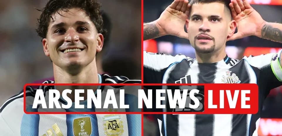 Jugadores de Argentina y Newcastle en un gráfico de noticias