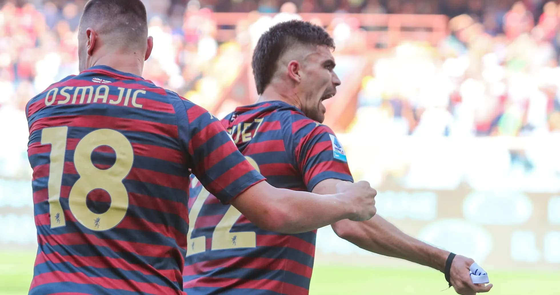 Jugadores de Frosinone celebrando un gol