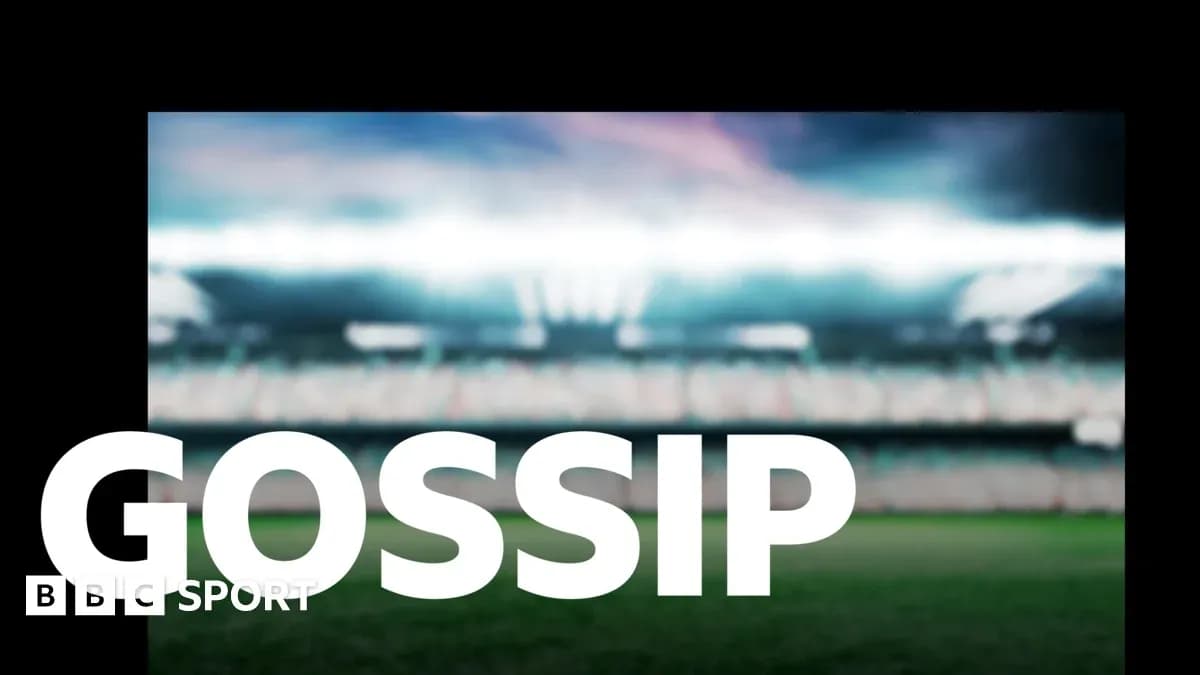 Estadio con el texto 'GOSSIP' en primer plano
