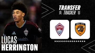 Lucas Herrington during transfer announcement graphic