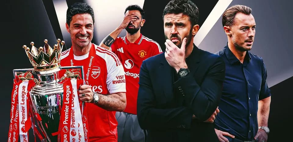 Entrenadores y jugadores de fútbol en fondo oscuro
