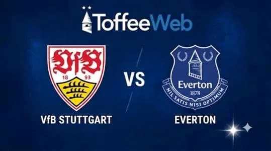 Logos de VfB Stuttgart y Everton en duelo