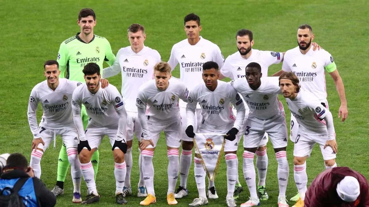 Alineación del Real Madrid en el partido