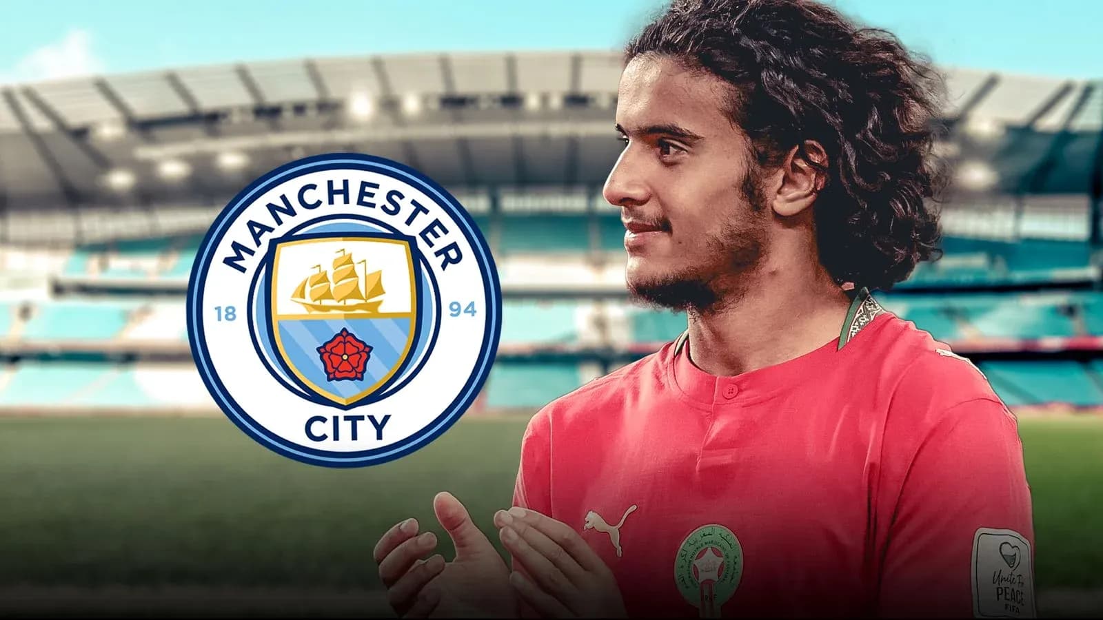 Jugador de Manchester City en el estadio