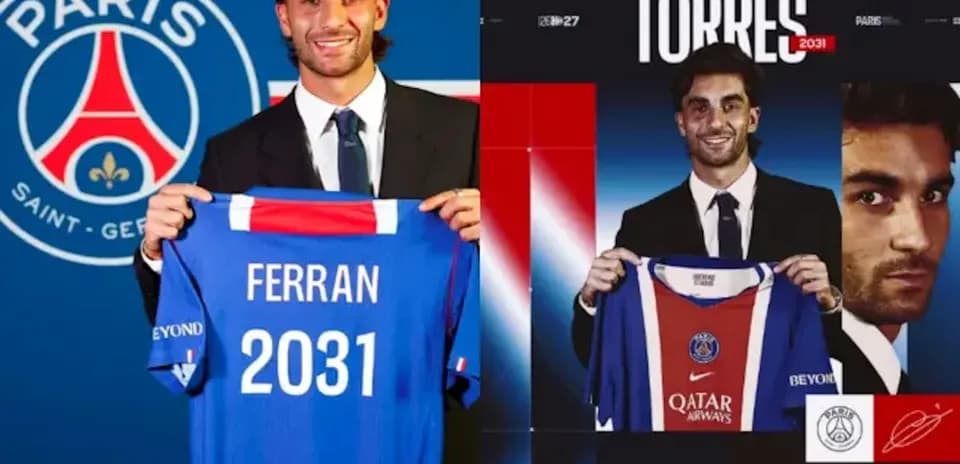 Ferran Torres presenta camiseta de PSG con el número 2031