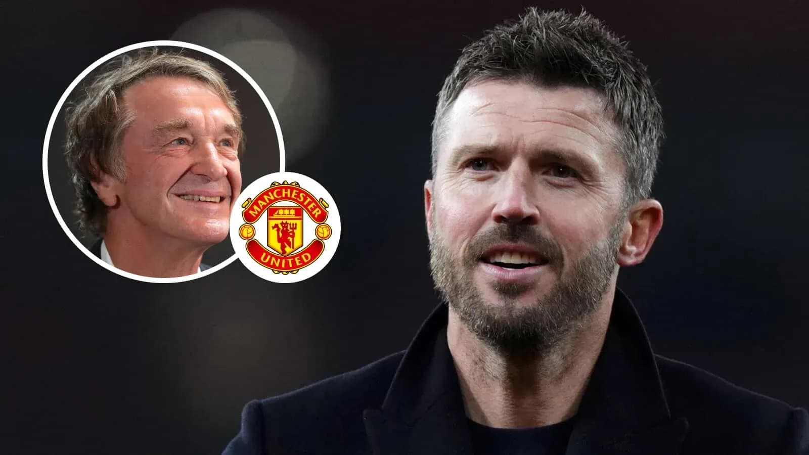 Michael Carrick hablando en evento de Manchester United