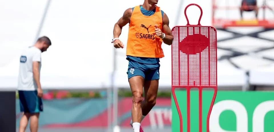 Cristiano Ronaldo entrenando con Portugal