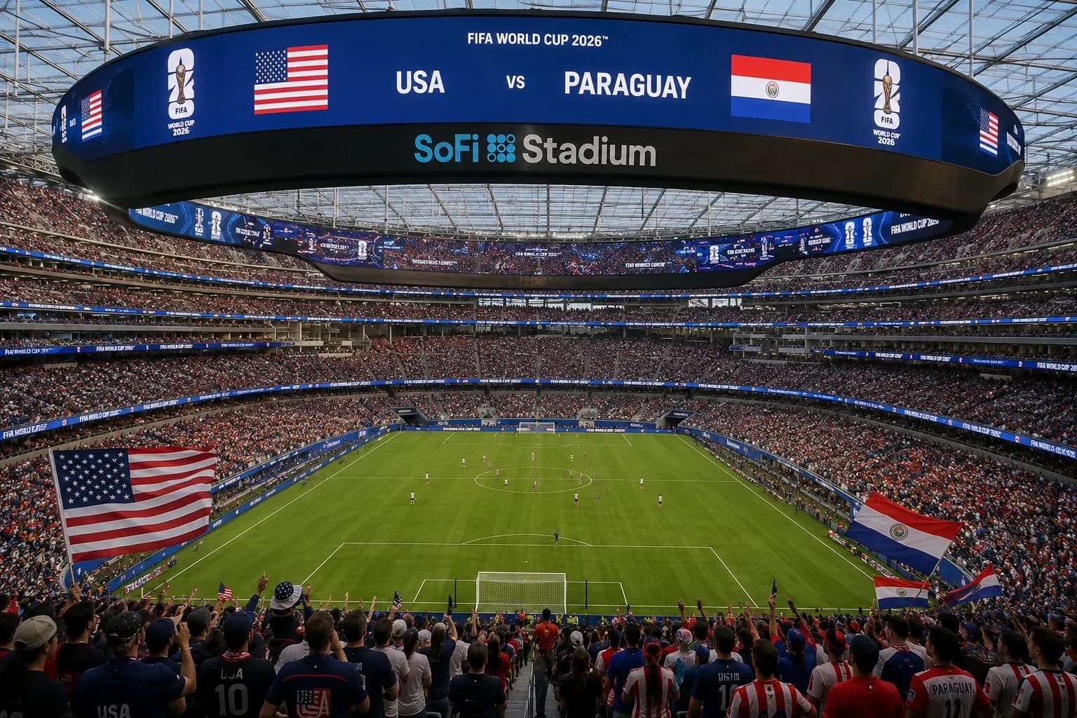 Estadio SoFi lleno durante USA vs Paraguay