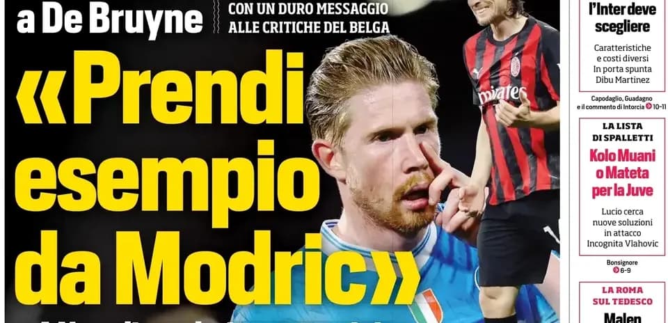 Titular sobre De Bruyne y Modric en periódico deportivo
