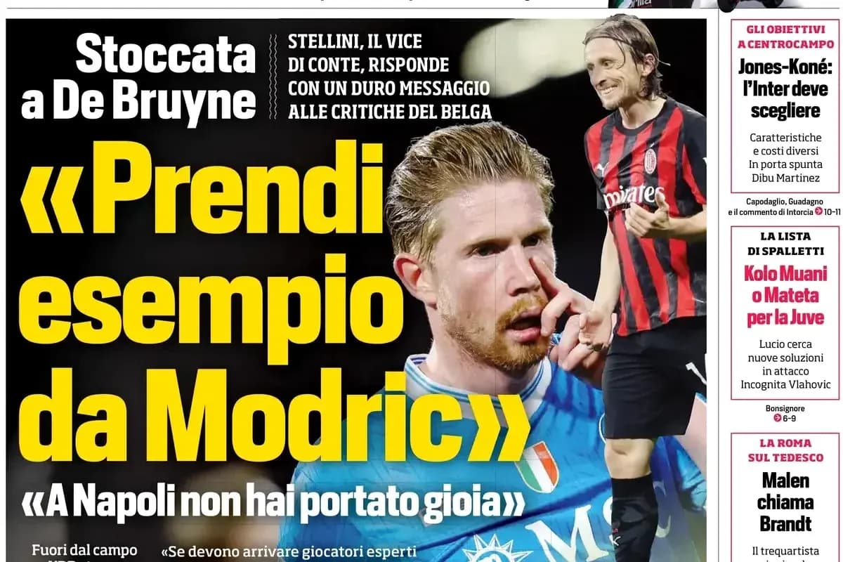 Titular sobre De Bruyne y Modric en periódico deportivo
