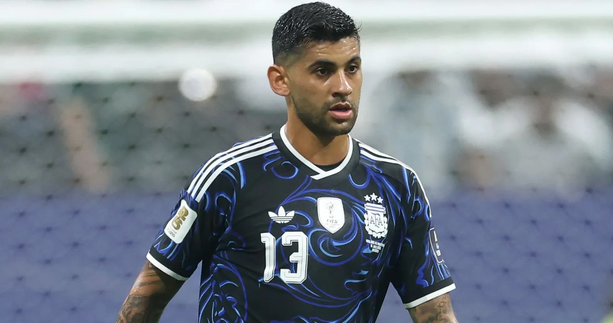Jugador de Argentina en acción en el campo