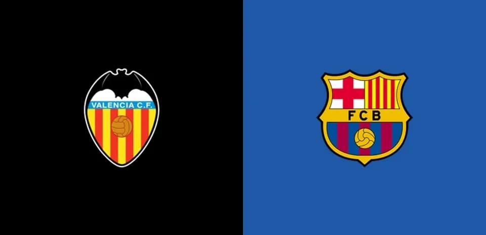 Logos de Valencia C.F. y F.C. Barcelona