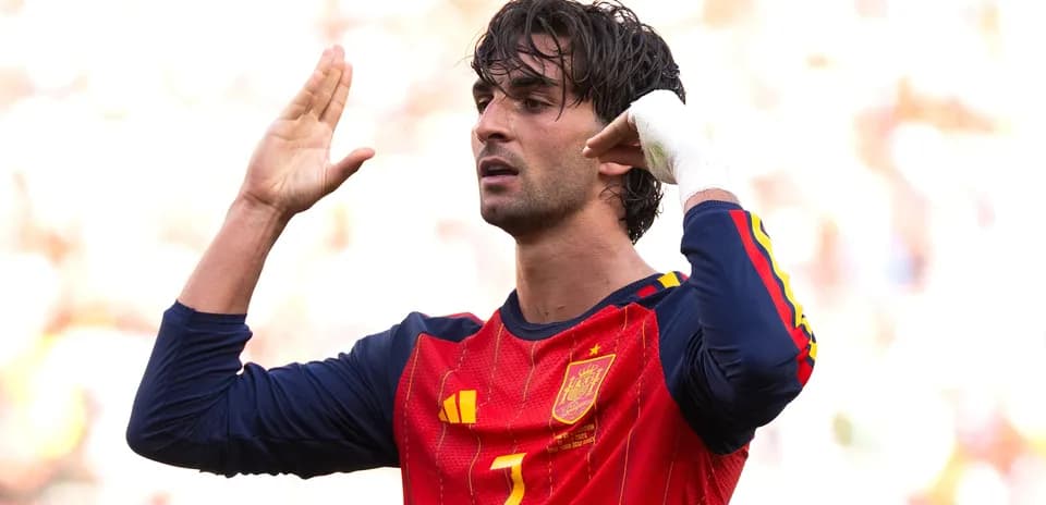 Jugador de España haciendo un gesto durante el partido