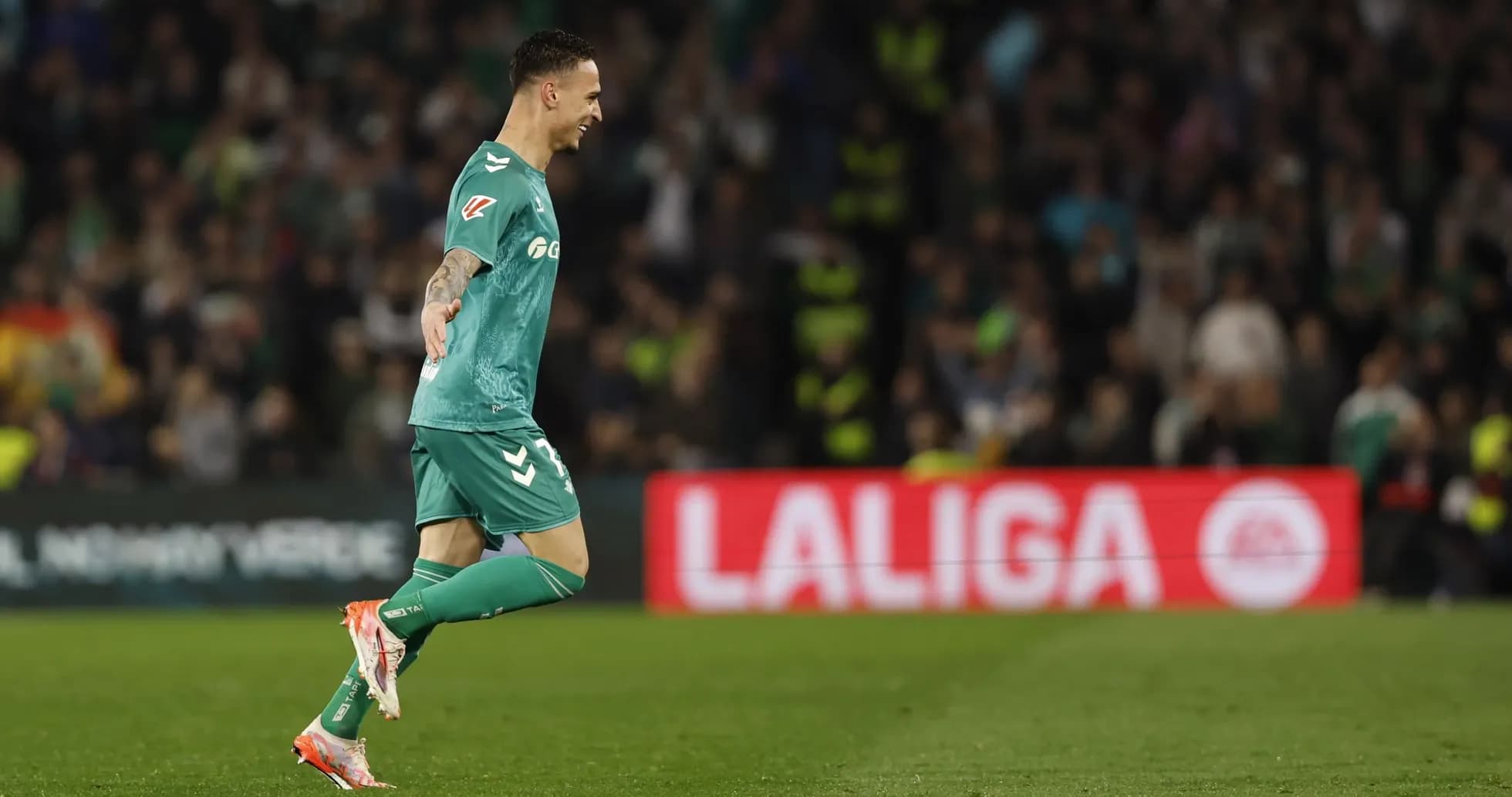 Jugador celebrando un gol en La Liga