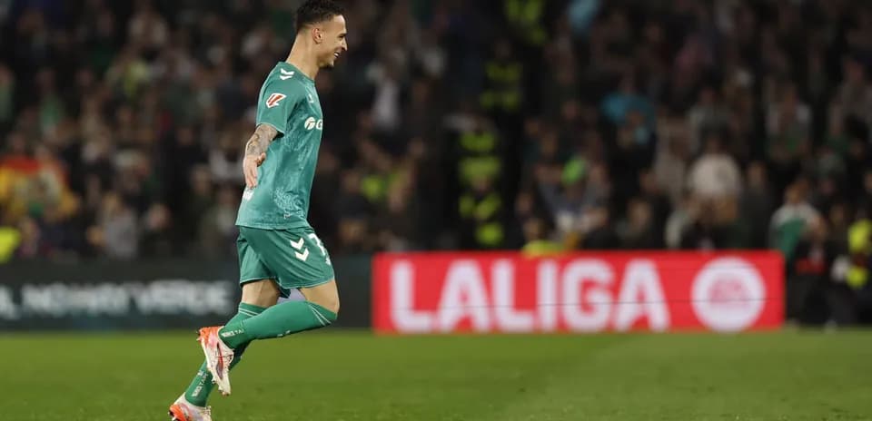 Jugador celebrando un gol en La Liga