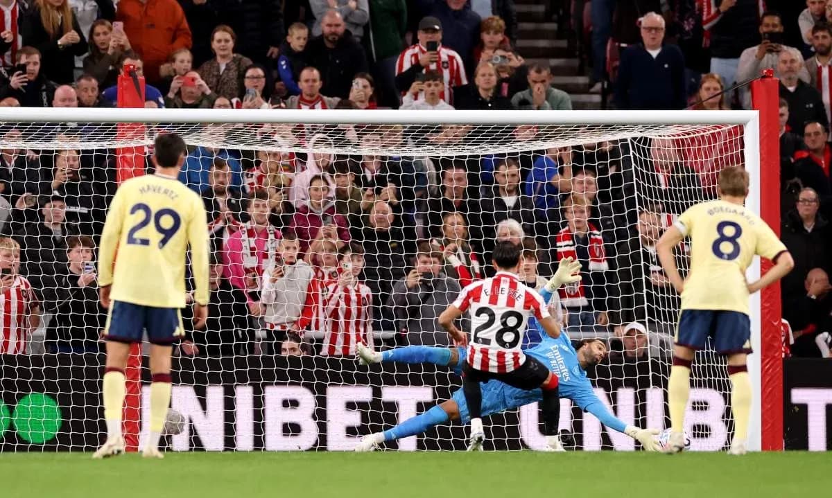Penalti lanzado por jugador de Arsenal