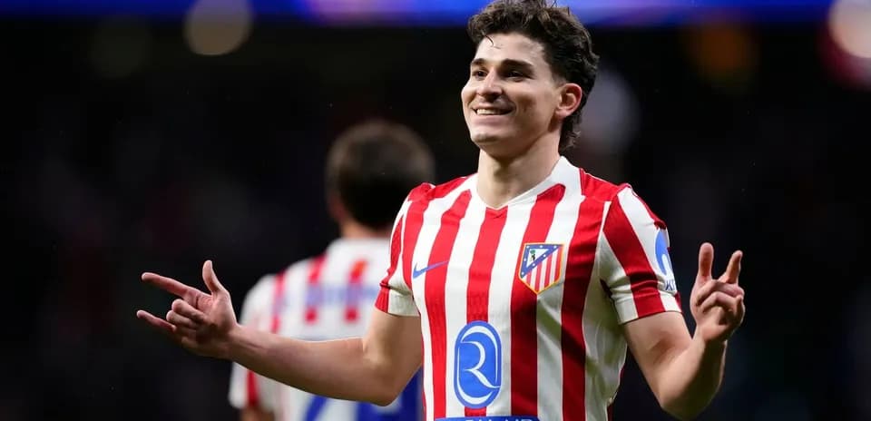 Jugador del Atlético de Madrid celebrando un gol