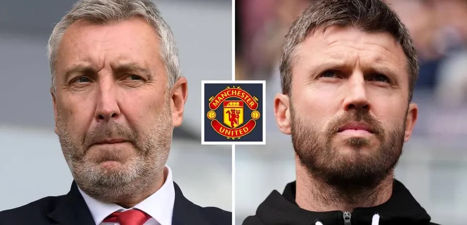 Dos entrenadores de Manchester United en retratos separados