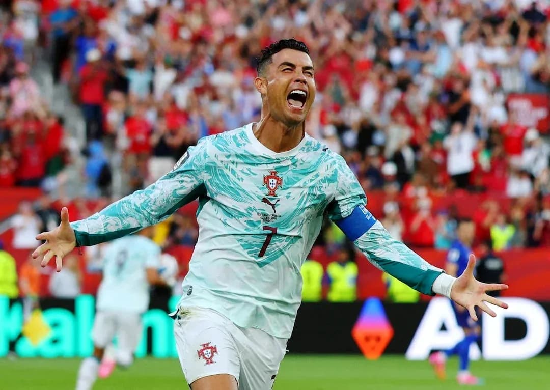 Cristiano Ronaldo celebra un gol con Portugal