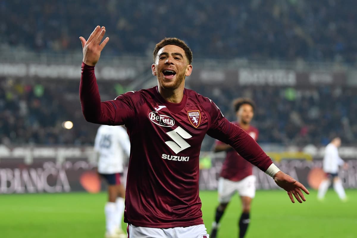Jugador del Torino celebrando un gol