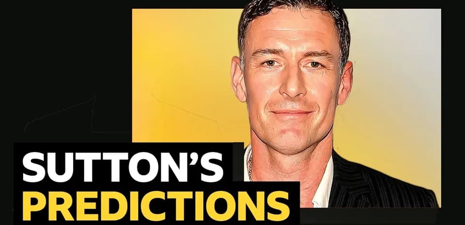 Sutton presentando sus predicciones deportivas