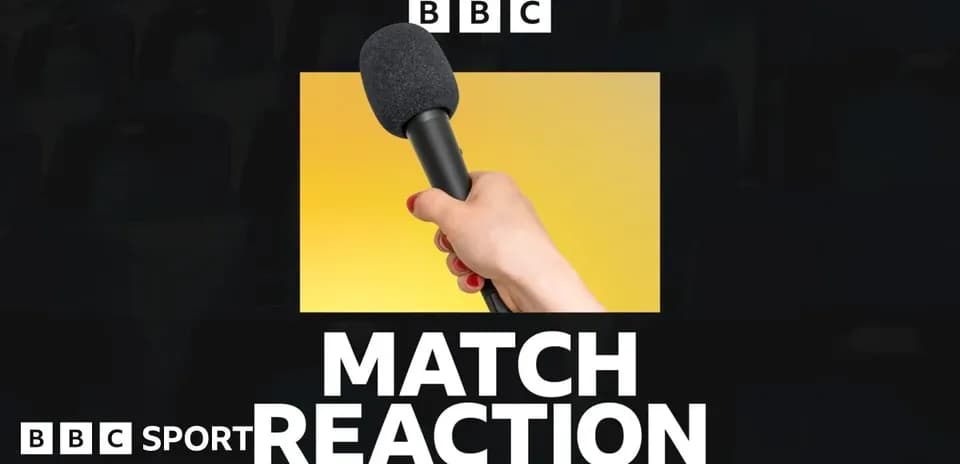 Mic in hand with 'MATCH REACTION' text