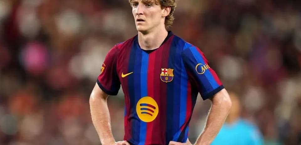 Jugador del FC Barcelona en el campo durante partido