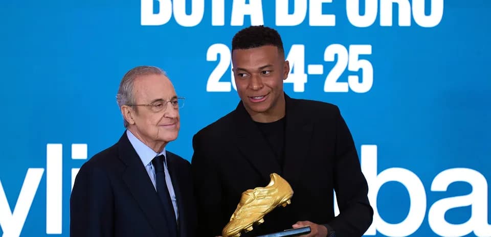 Kylian Mbappé recibe la Bota de Oro 2024-25