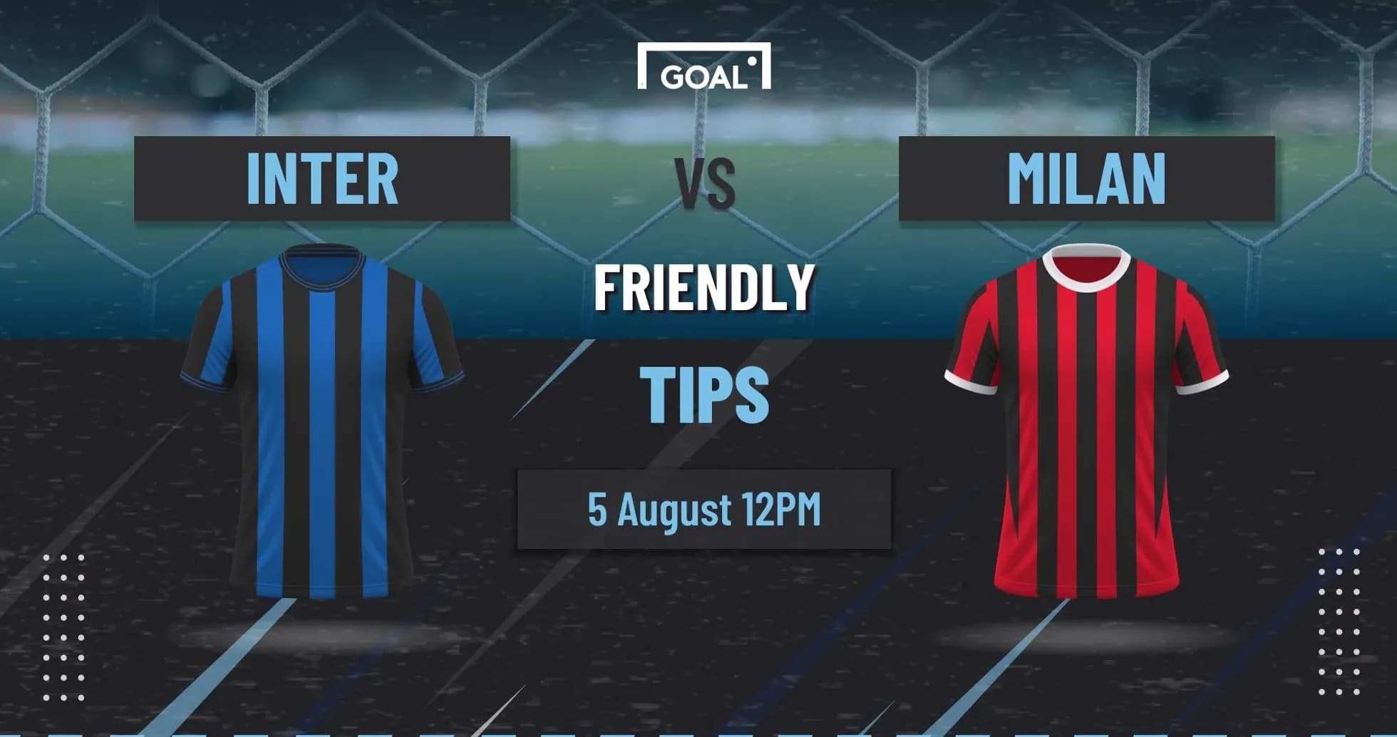 Camisas de Inter y Milan para partido amistoso