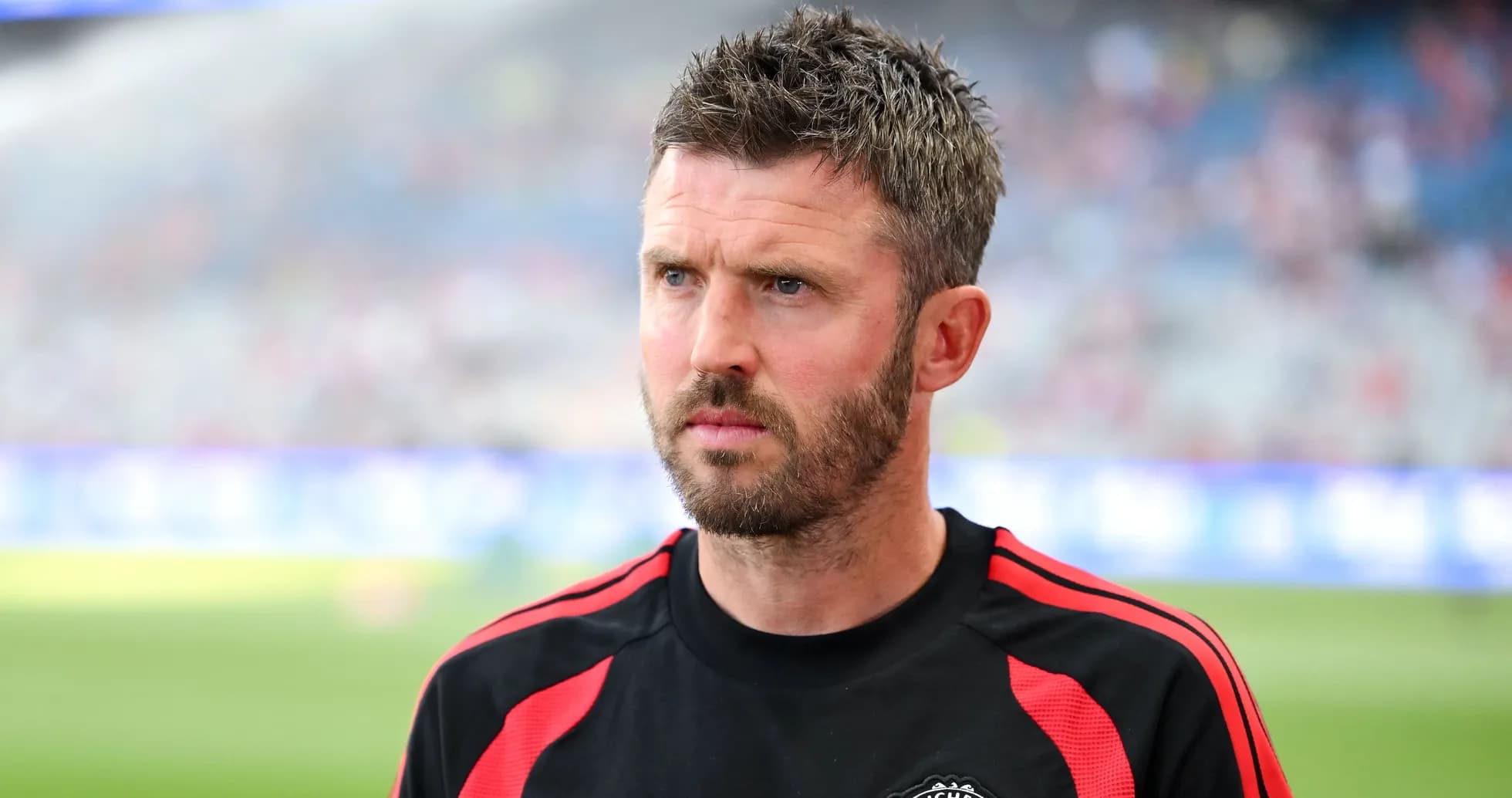 Entrenador de Manchester United en el campo