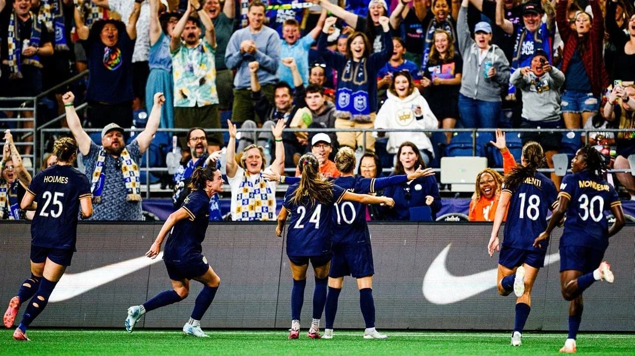 Celebración de jugadoras del Seattle Reign FC
