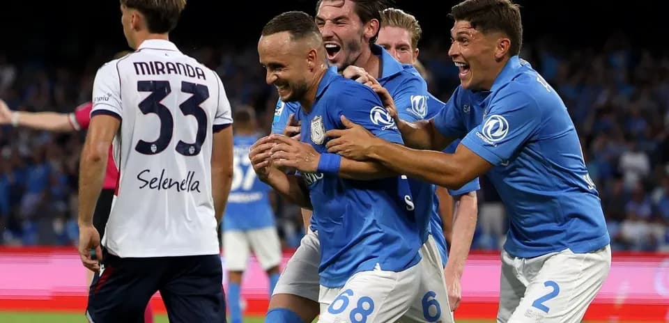 Jugadores del Napoli celebrando un gol