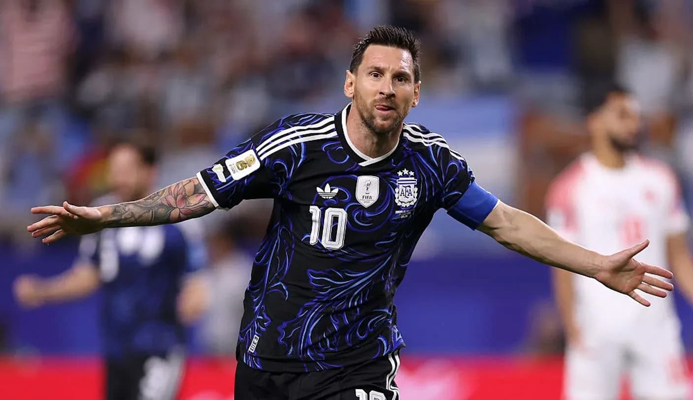 Lionel Messi celebrando un gol durante un partido