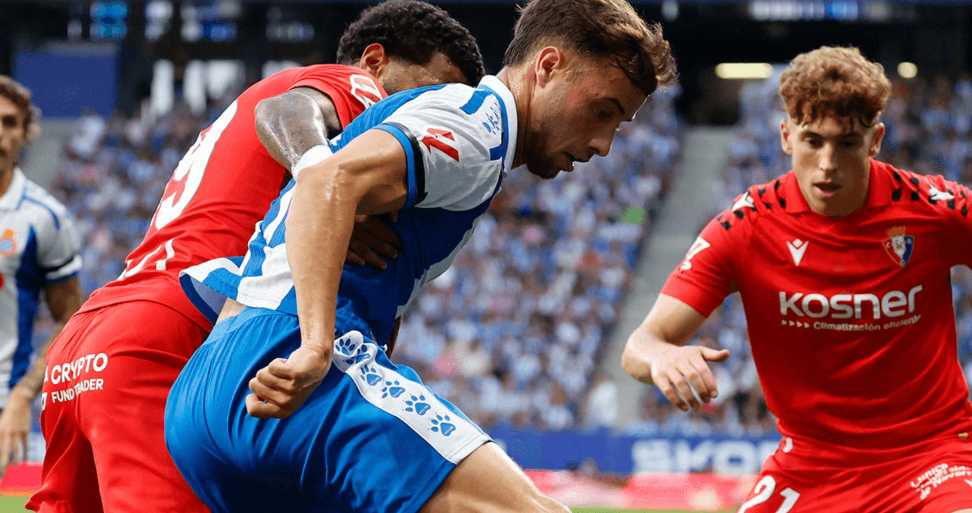 Acción del partido Osasuna contra Espanyol