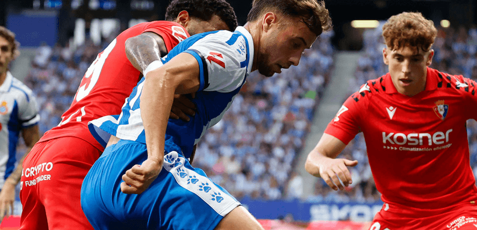 Acción del partido Osasuna contra Espanyol