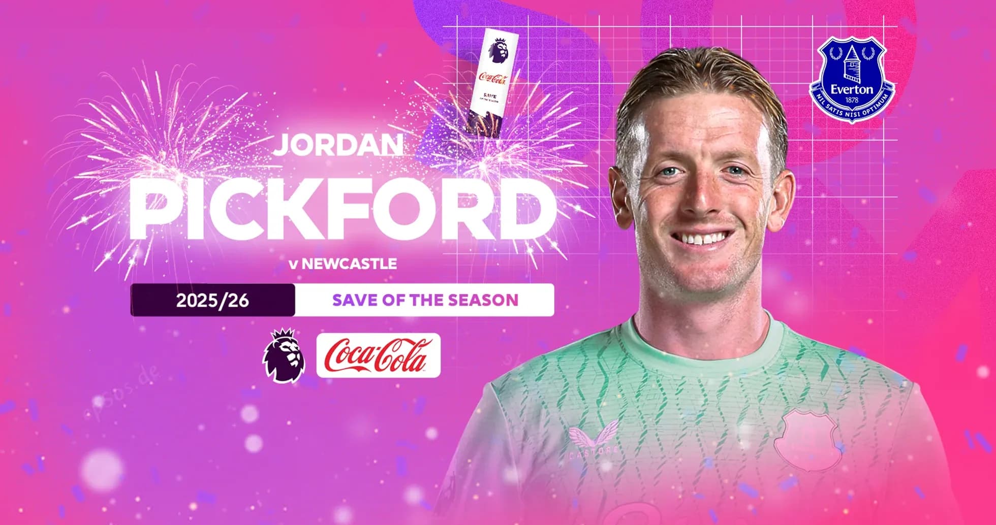Jordan Pickford en celebración tras su gran atajada