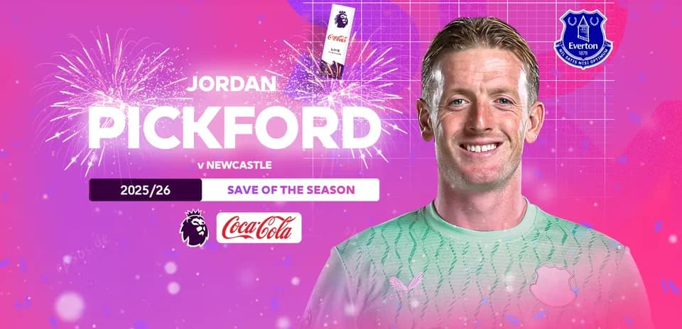 Jordan Pickford en celebración tras su gran atajada