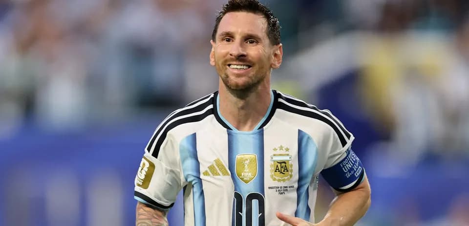 Jugador de Argentina celebrando en un partido