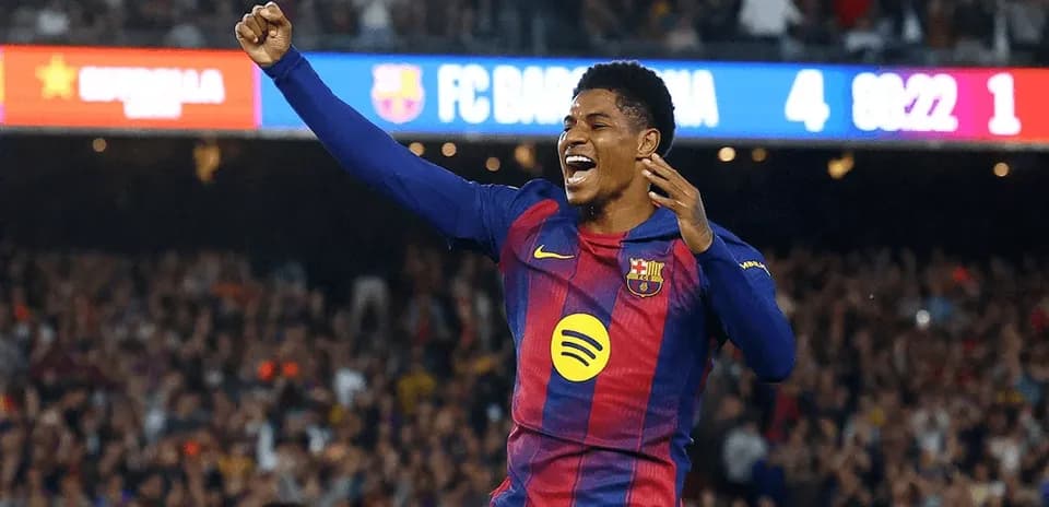 Jugador de Barcelona celebrando un gol en el Camp Nou