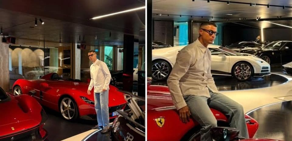 Cristiano Ronaldo muestra su colección de supercoches valorada en 21 millones de dólares