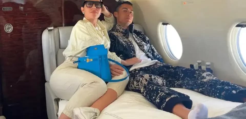 Georgina Rodríguez domina el jet privado de ₦96 mil millones de Ronaldo tras su lujosa boda