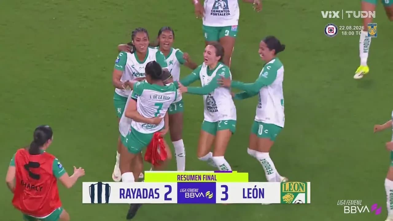 Jugadoras de León celebrando victoria en partido Jugadoras de León celebrando victoria en partido