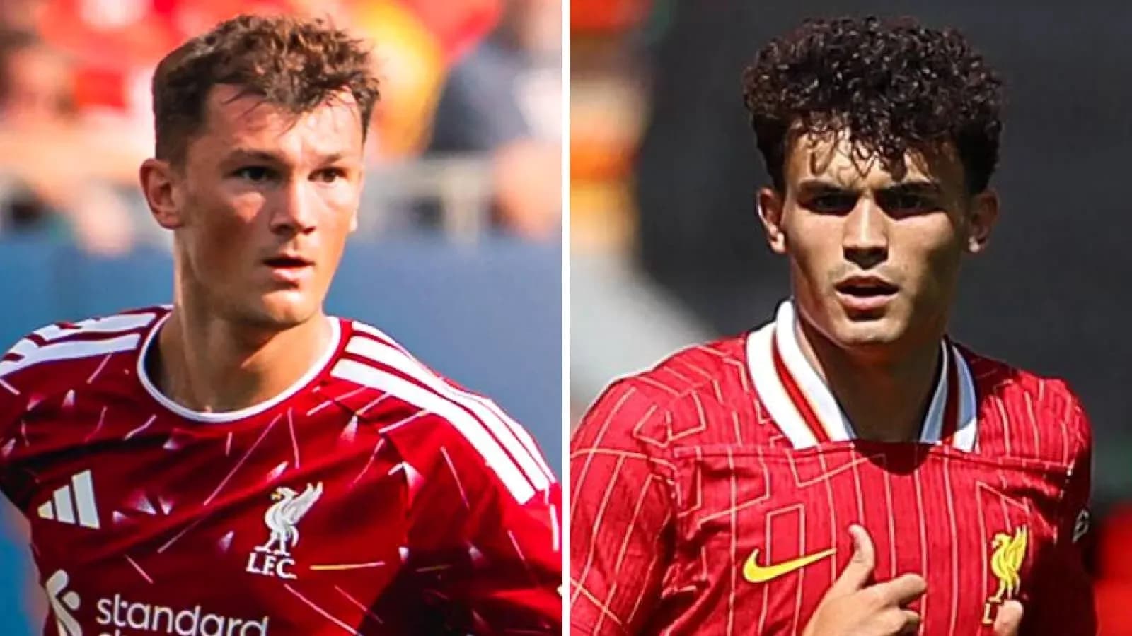 Dos jugadores de Liverpool en acción durante un partido Dos jugadores de Liverpool en acción durante un partido