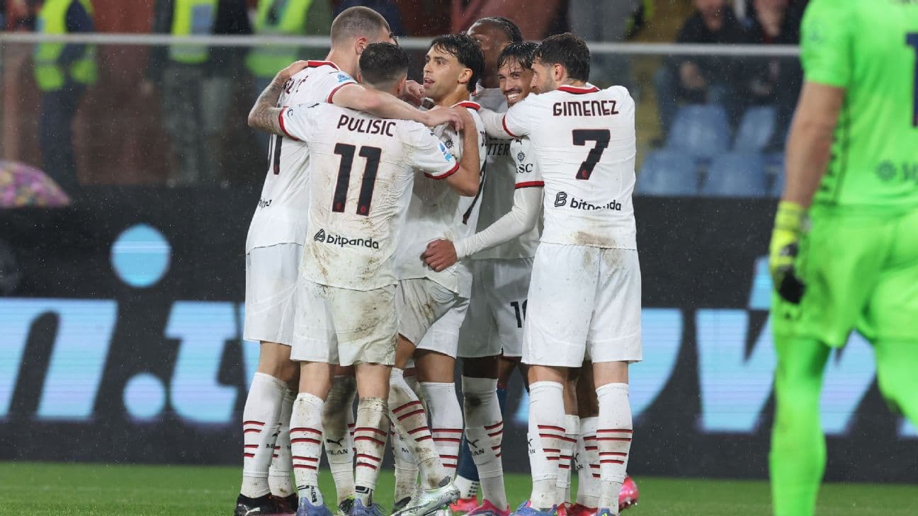 Celebración de los jugadores del AC Milan Celebración de los jugadores del AC Milan