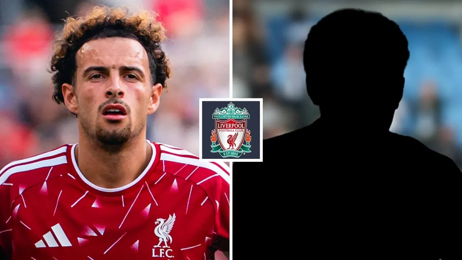 Jugador de Liverpool en camiseta roja con logo Jugador de Liverpool en camiseta roja con logo