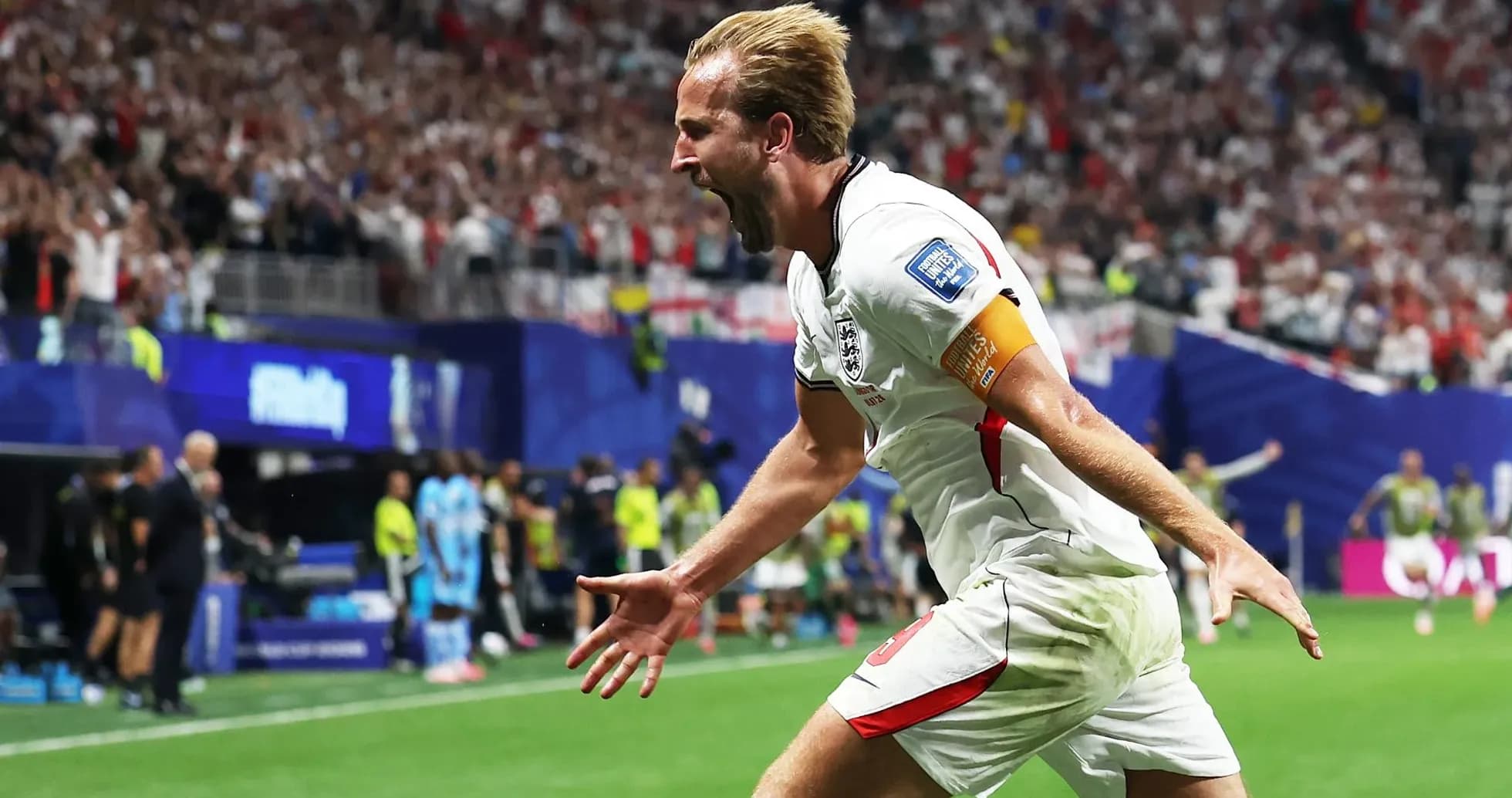 Harry Kane celebrando un gol para Inglaterra Harry Kane celebrando un gol para Inglaterra