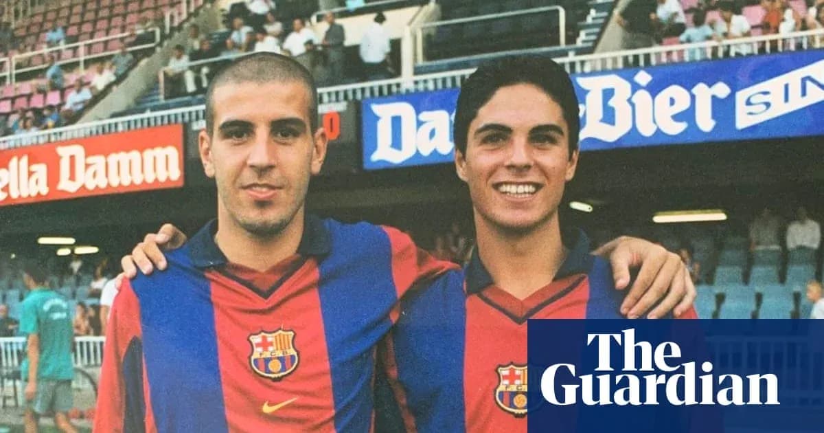 Jugadores de FC Barcelona posando en el estadio Jugadores de FC Barcelona posando en el estadio